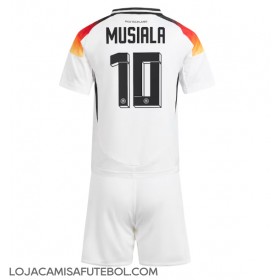 Camisa de Futebol Alemanha Jamal Musiala #10 Equipamento Principal Infantil Europeu 2024 Manga Curta (+ Calças curtas)